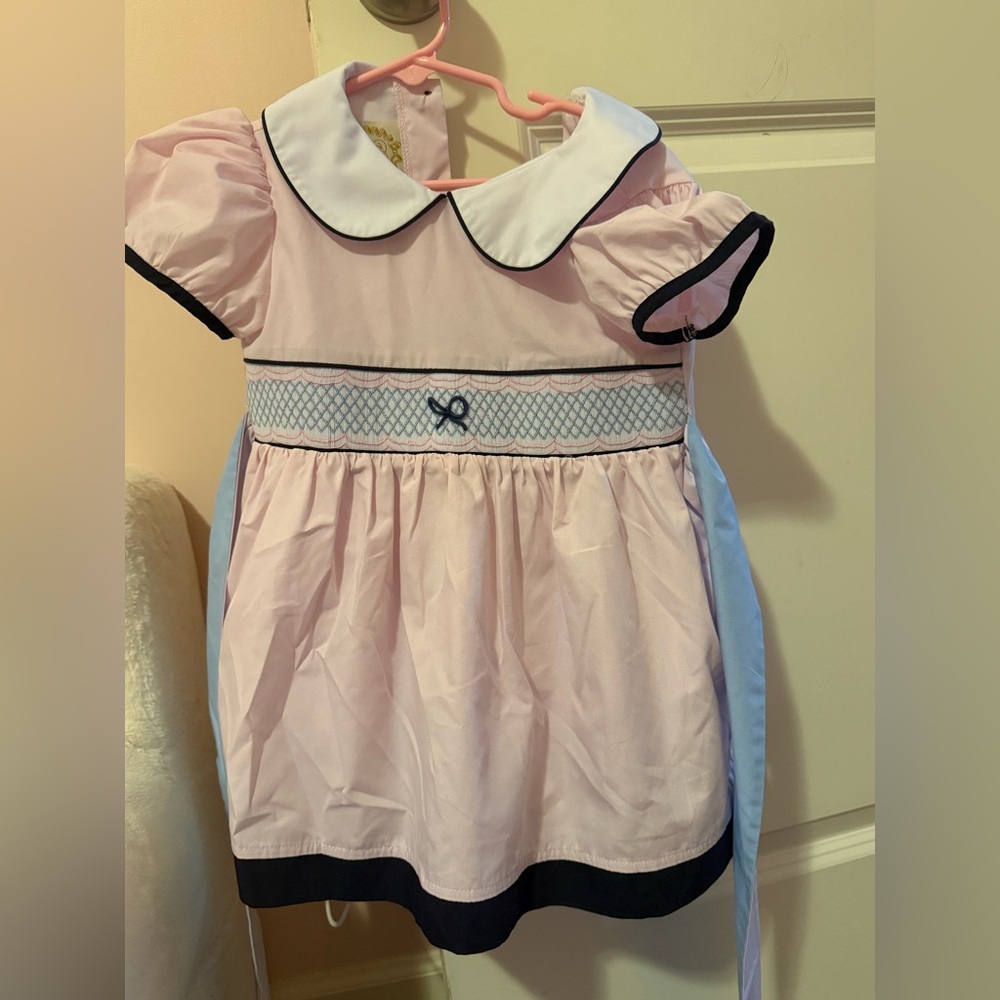 The Beaufort Bonnet Company Pink and Blue Kids Formal Dress